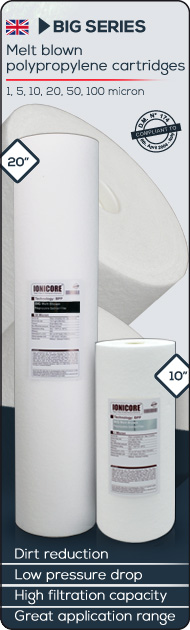 Ionicore BIG Cartridges Melt Blown Polypropylene Water Purifiers