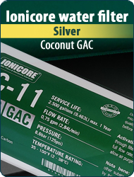 Ionicore SCGAC Silver Coconut granular carbon activated in line filter Water Purifiers water cooler Reverse Osmosis