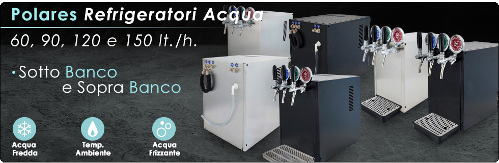 Polares refrigeratori sopra sotto banco 3 vie acqua fredda ambiente frizzante depuratori erogatori raffreddamento banco ghiaccio senza elettrovalvola