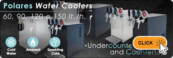 Polares countertop overcounter 3-way water coolers ice bank cooling water purifiers systems drink water treatment 