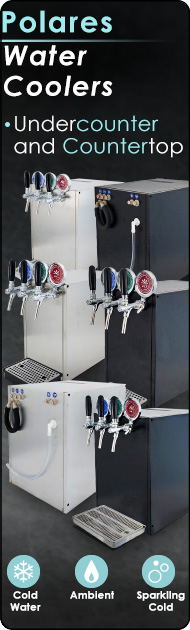 Polares 3-way undercounter countertop  water coolers cold water ambient sparkling purifier ice bank water cooling without solenoid valve