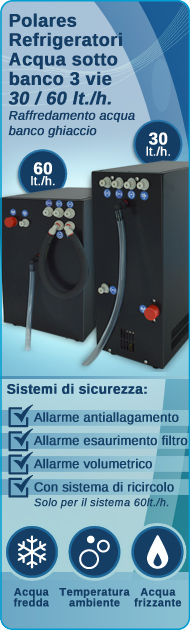 Polares refrigeratori sotto banco 3 vie acqua fredda ambiente frizzante depuratori erogatori raffreddamento banco ghiaccio