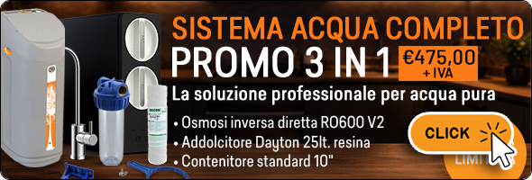 pacchetti promozionali dayton addolcitore acqua ro600 v2 flusso diretto osmosi inversa filtro a contenitore standard kit filtrazione completo