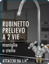 Rubinetti prelievo 2-vie manopole stella osmosi inversa microfiltrazione depuratori addolcitori filtrazione acqua