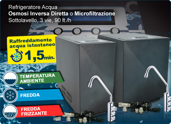 Sodabar Depuratore Acqua Erogatore Gasatore Refrigeratore Acqua Osmosi Inversa 3 vie