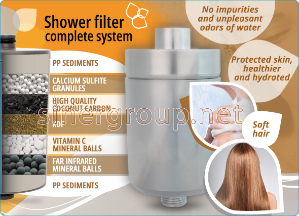 Shower Filter Complete System Domestic Use Reduce Suspended Particles Gets Better Taste Odor Water No Impurities Healthy Protected Skin Softer Hair Vitamin Mineral Balls 