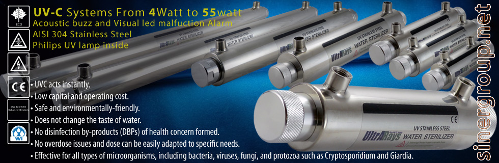 UV Systems for reverse osmosis microfiltration pools water purifiers