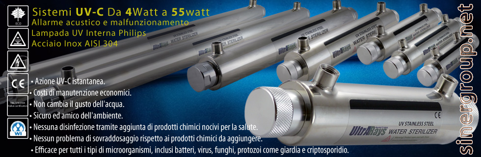 Sistemi Lampade UV Depuratori Acqua Osmosi Microfiltrazione Piscine