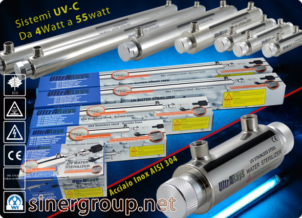 Sistema UV Completo Ultrarays Debatterizzatori Lampada Germicida Philips