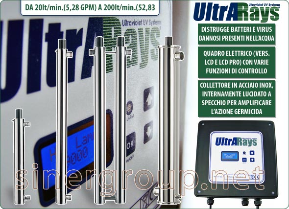 Sistema UV Completo LCD Ultrarays Debatterizzatori Lampada Germicida