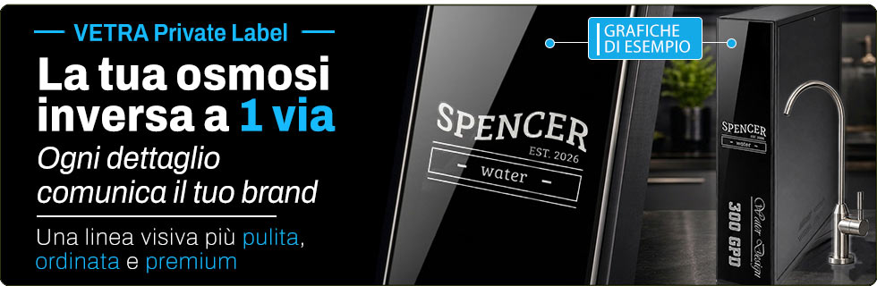 vetra osmosi inversa diretta acqua booster laser personalizzazione frontalino scocca
