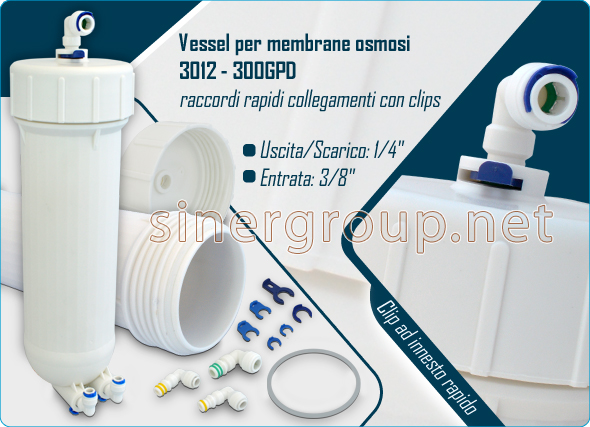 Vessel Membrane Osmosi Inversa Depuratori Filtri Acqua Filtrata