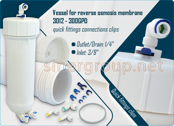 Vessel Membranes Reverse Osmosis Filtered Water Purifier 
