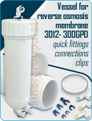 Vessel Membranes Reverse Osmosis Filtered Water Purifier 