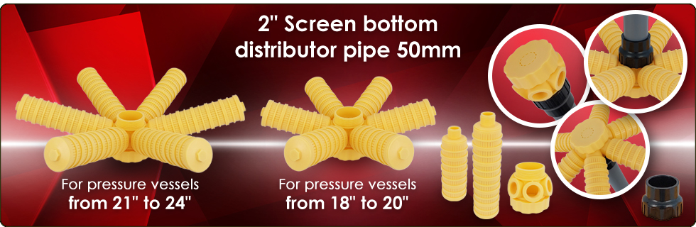Screen bottom distributor vessels Water softeners treatment 
