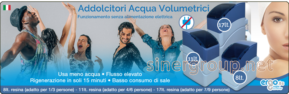 Ergo Addolcitore Acqua volume tempo no elettrico flusso elevato Rigenerazione 15 minuti 8 litri 11 litri risparmio pulizia protezione salute purezza bellezza