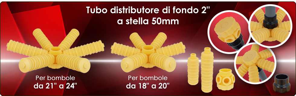 Distributore di fondo stella bombole addolcitori trattamento acqua
