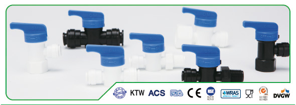 DMFIT hand valves black metric fittings