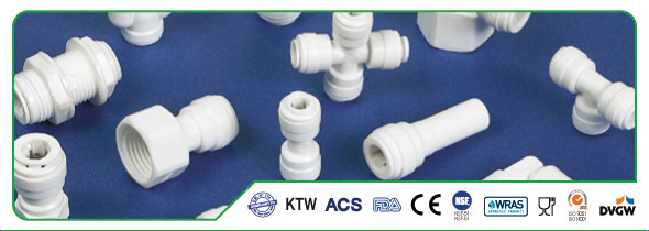 DMFIT white series acetal resin inch size fittings