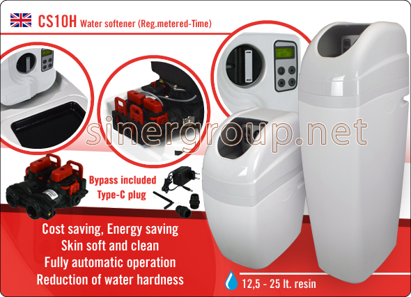 CS series Water Softener Electronic Valve Regeneration Metered Time saving cleaning protection health pureness beauty 12,5 - 25 liters resins