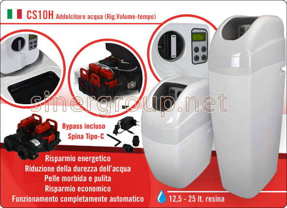 Serie CS Addolcitore Acqua Valvola Elettronica Rigenerazione Volume Tempo risparmio pulizia protezione salute purezza bellezza 12,5 - 25 litri resina