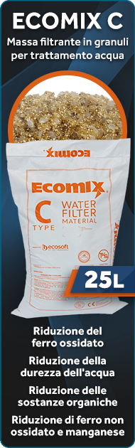 Ecomix massa filtrante trattamento Riduzione durezza acqua Addolcitori acqua Uso alimentare
