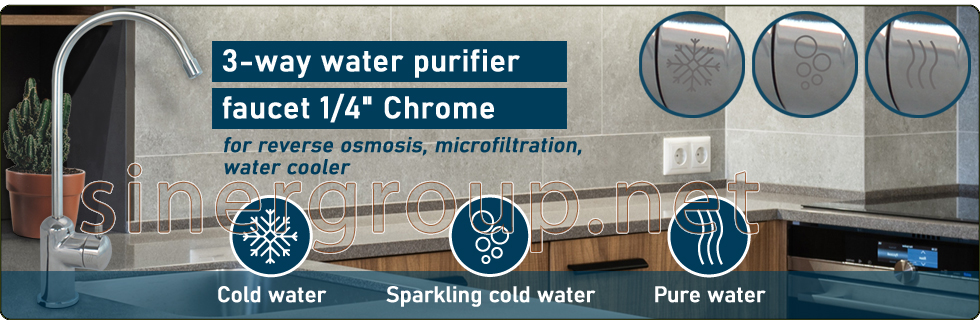 3-Way Water Purifier Faucet Water Dispenser Reverse Osmosis Microfiltration