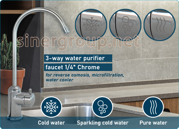 3-Way Water Purifier Faucet Water Dispenser Reverse Osmosis Microfiltration