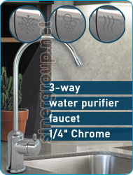 3-Way Water Purifier Faucet Water Dispenser Reverse Osmosis Microfiltration
