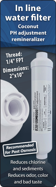 Water filter remineralizer PH adjustment coconut in line GAC Water Purifiers Reverse Osmosis