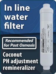 Water filter remineralizer PH adjustment coconut in line GAC Water Purifiers Reverse Osmosis