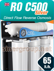 ROC500 water purifier direct flow reverse osmosis 65lt. h. outgoing regulator TDS Membrane 400gpd