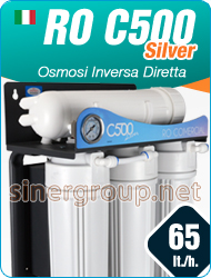 Depuratore Osmosi Inversa ROC500 diretta 65lt. h. regolatore TDS Membrana 400gpd