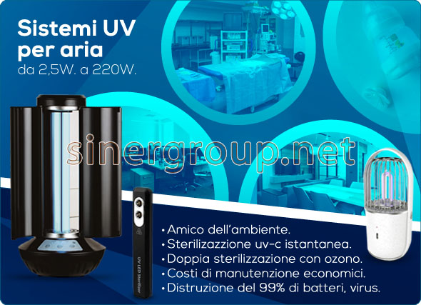sterilizzazione aria sistema uv lampada germicida azione ozono