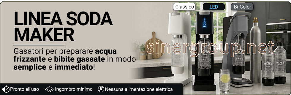 gasatore acqua domestico compatto naturale frizzante sistema semplice pratico efficiente