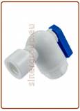 Valvola ad angolo 90° ( P.V.C.) per serbatoio 1/4"x1/4" ~ 1/4"x3/8"