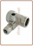 Valvola a sfera con innesto a compressione - Tubo 1/4" - Filetto 3/8" M. x 3/8" F.