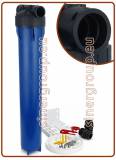 Housing 20" blue IN-OUT 1" - with wrench and steel bracket (9)