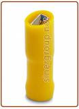 Faston femmina giallo isolato dim. 6,35mm. (100)