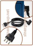 IEC power supply cable - L type plug (Italian 3-plug)