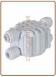 Shut-Off Valve (White) with Quick Connector 1/4"