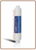 Filtro in Linea battereostatico carbone attivo granulare (GAC) 1/4" FPT 2"x10" (25)