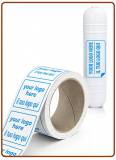 Bobina etichette adesive ultrafiltrazione 12x6 cm. - Stock da 1 a 20.000 pezzi