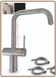 3082 3-way stainless steel faucet 3/8"