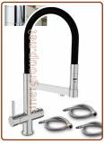 3087 stainless steel metal free 3-way faucet 3/8"