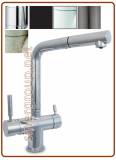 3205 Rubinetto 3 vie 3/8" con doccetta estraibile