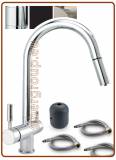 3228 3-way stainless steel faucet 3/8" with pull-out