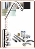 3303 rubinetto di prelievo 3 vie acciaio inox 1/4"