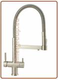3306 Rubinetto a molla 3 vie acciaio inox 3/8"