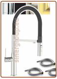 3310 3-way spring stainless steel faucet metal free 3/8" with magnetic docking